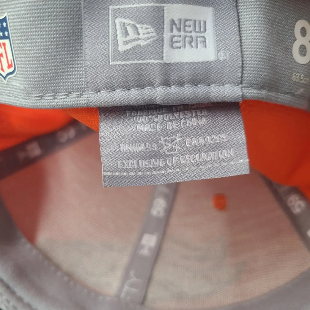 Denver Broncos Hat Fitted 8 New Era 59Fifty Orange Blue NFL Football Logo‎ Men